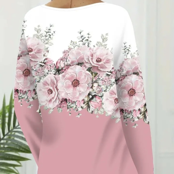 Floral Print Color Block Top - Picture 7 of 11